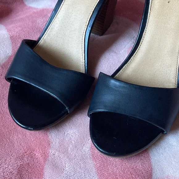 Merona Black Ankle Strap Sandals - Picture 4 of 10